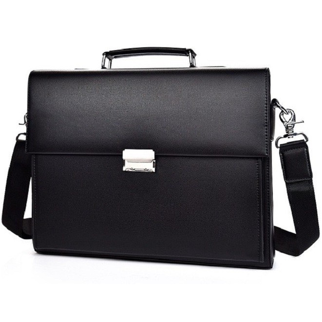 Túi xách cặp da giáo viên da bò công sở T54 khóa số 38x30x8cm (Nâu-Đen) | BigBuy360 - bigbuy360.vn