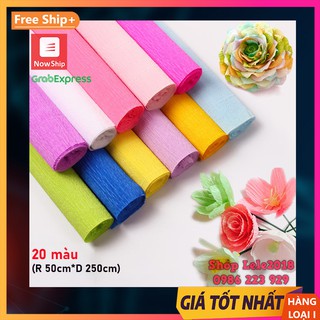 Giấy nhún, nhăn cuộn, gấp làm hoa (cuộn 50cm*2,5m)