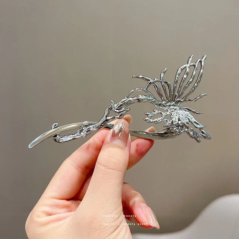 Kẹp Tóc Hình Bướm Bằng Kim Loại Cho Nữ