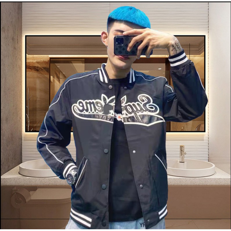 Áo BomBer / Áo bóng chày SUPERMEN Nam Nữ Siêu Hot Áo Hot Trend Fom Dáng Trẻ Trung Năng Động