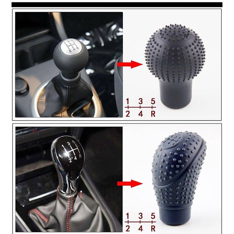Universal Silicone Gear Shift Knob Cover Car Gear Cover Manual Gear Hanging Gear Lever Cover Gear Handbrake Sleeve Gear Controller Protective Cover xQGW