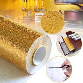 GIẤY DÁN BẾP 3Mx60CM (DECAL) MÀU BẠC, VÀNG ĐỒNG TRÁNG BẠC CÁO CẤP CHỐNG THẤM