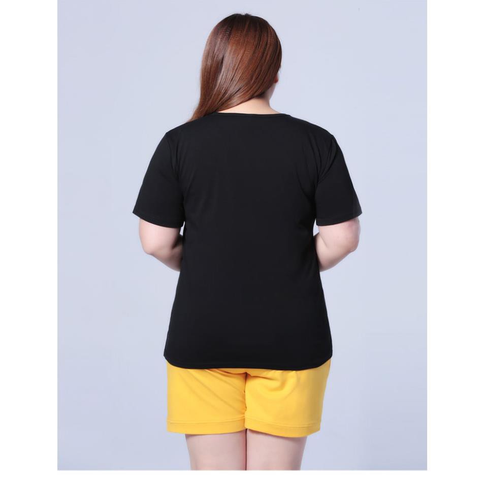 Áo bigsize tay ngắn 🔴COTTON🔴  Áo thun Big size nam nữ cotton trắng đen 4XL 5XL KIKI  ྇