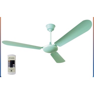 Quạt trần Vinawind 3 cánh có điều khiển màu xanh