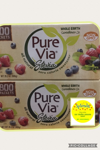 Đường ăn kiêng Pure Via Stevia ( tương tự đường splenda) hãng Whole earth sweetner Co