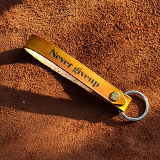 Móc Khóa Da Bò Thật Nút Đồng Nhiều Màu Sắc, Dây 12 cm, Khắc Tên Theo Yêu Cầu