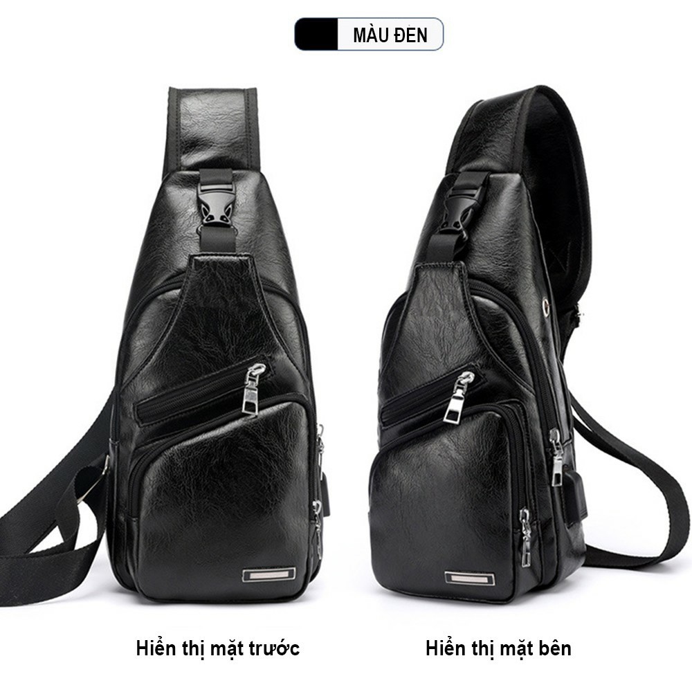 Túi đeo ngực nam chất liệu da PU , phong cách Hàn Quốc | BigBuy360 - bigbuy360.vn