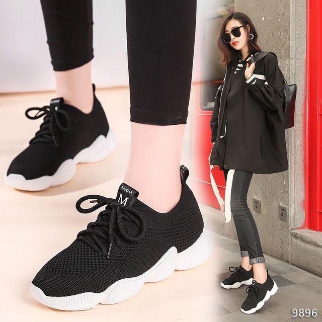 Giày bata nữ cổ thun