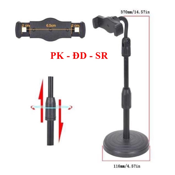 Giá Đỡ Điện Thoại Tăng Chỉnh Chiều Cao TN23 Đế Tròn - Siêu Rẻ