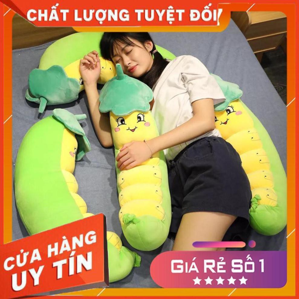 Gối ôm gấu bông sâu khoai đáng yêu