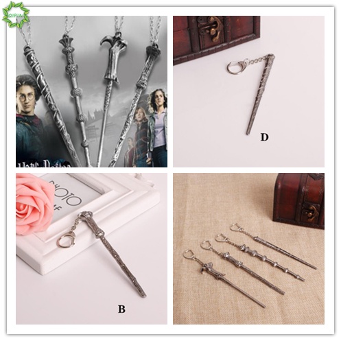 Móc khóa hình gậy phép thuật Harry Potter với 4 kiểu dáng tùy chọn