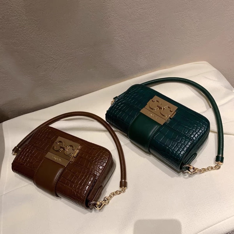 Túi xácch đeo vai nâu/xanh vintage da xịn đẹp ảnh thật sp