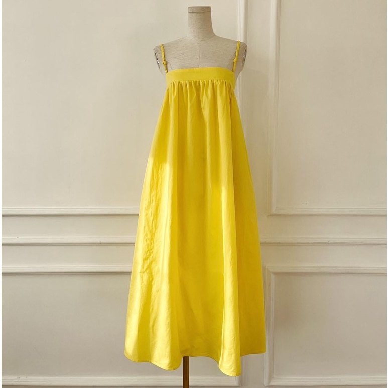 [Ảnh thật] Đầm babydoll 2 dây kết bím xinh xắn màu sắc nổi bật