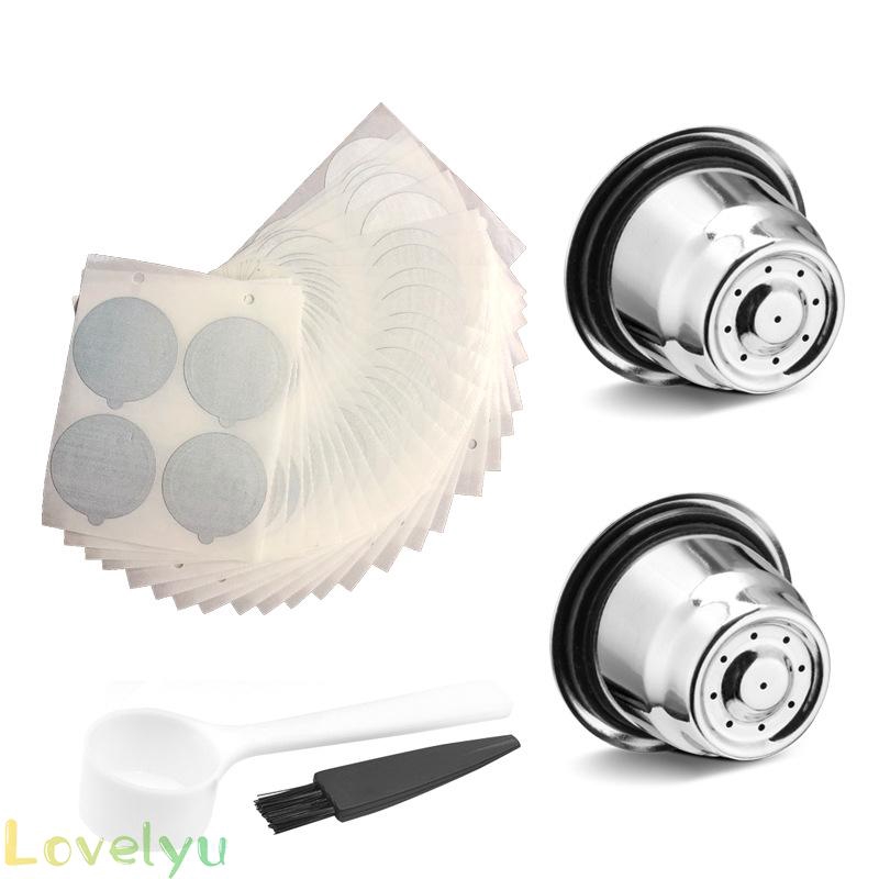 Set 100 viên nén cà phê kèm nắp ép dùng để lọc pha cà phê tiện dụng