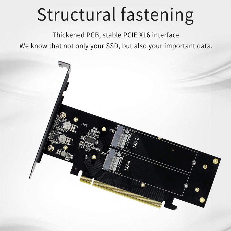 Card Chuyển Đổi Jeyi Ihyper Sang Nvme Pcie3.0 Gen3 X16 Sang 4xnvme Pci-E Vroc M2X16