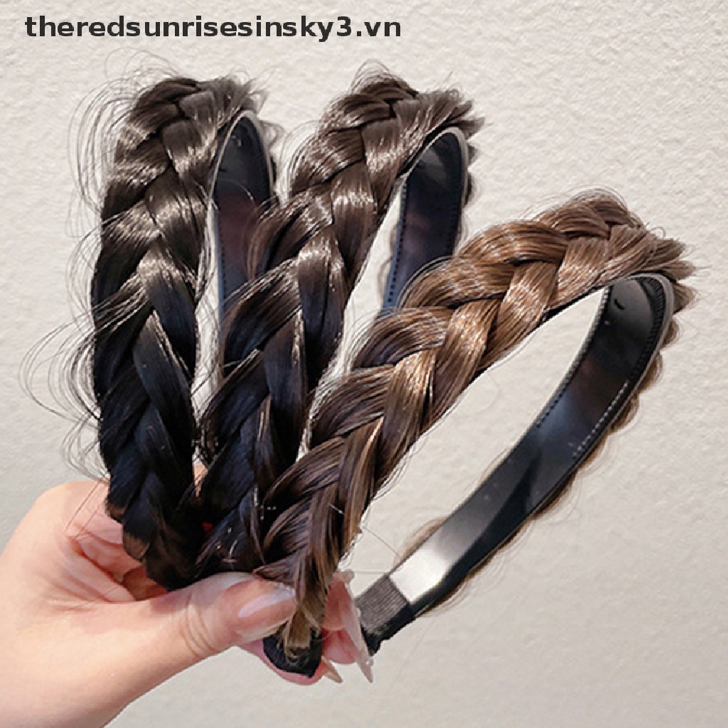 * Thời Trang Mới * * Băng Đô Cài Tóc Giả Thắt Bím Xương Cá Thủ Công Phong Cách Cổ Điển Dành Cho Bạn Nữ