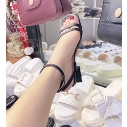 Sandal nữ quai mảnh gót tam giác 5p MC3