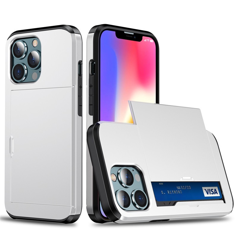 Ốp iPhone 13 pro max/ 12 chống sốc 2 lớp có ngăn để thẻ