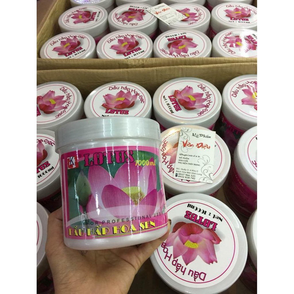 KEM HẤP DẦU HOA SEN LOTUS MỀM MƯỢT 1000ml