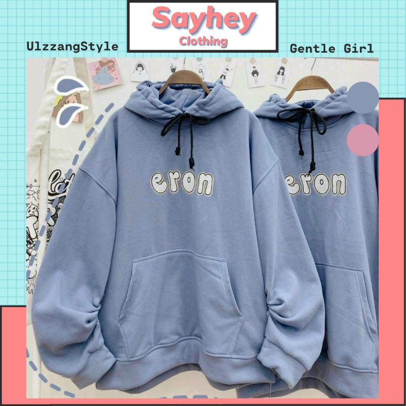 [Mã 12FASHIONSALE1 giảm 10K đơn 50K] Áo Hoodie Nỉ Tay Bồng ERON Unisex Form Rộng Phong Cách Ulzzang - Sayhey Clothing