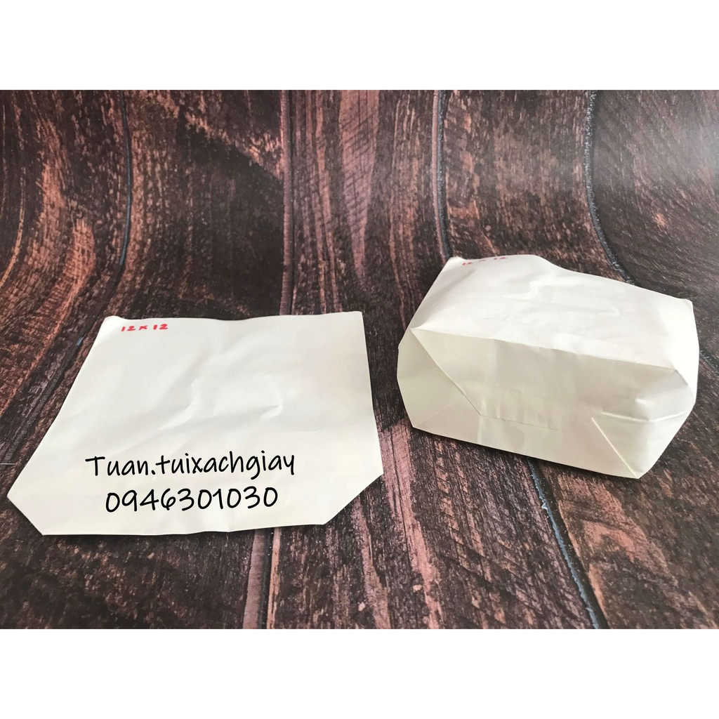 100 cái túi giấy trắng 12x12