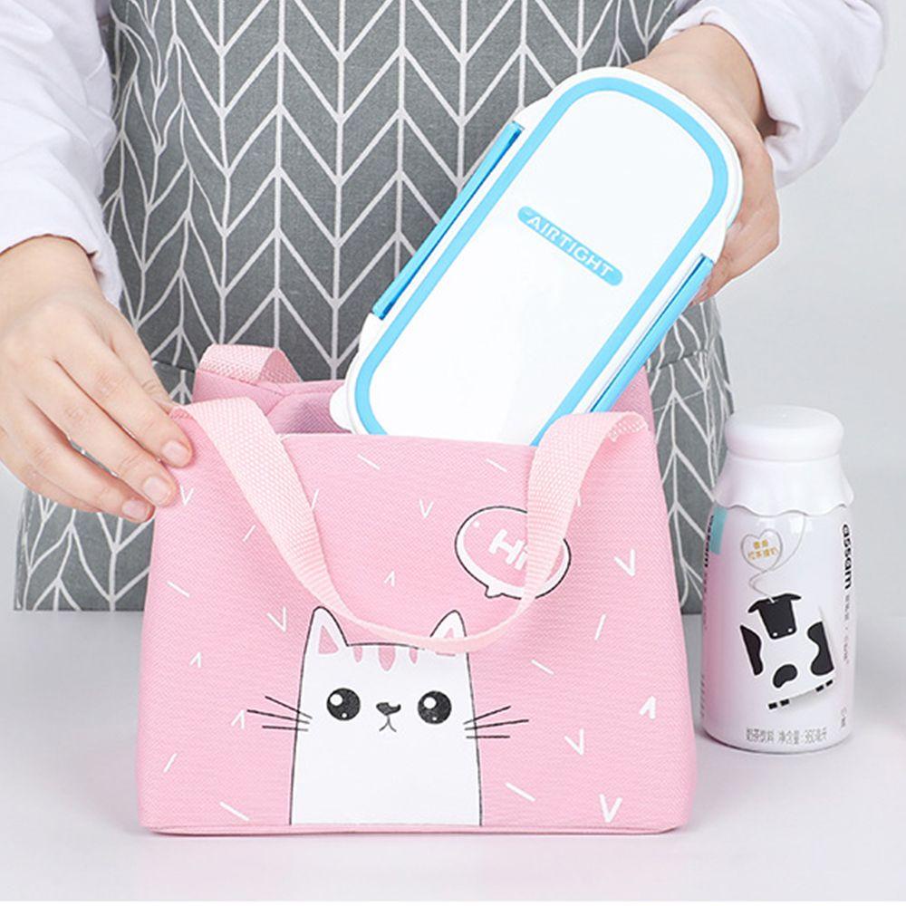 Túi Đựng Hộp Cơm Trưa Giữ Nhiệt Chống Thấm Nước Họa Tiết Hoạt Hình Dễ Thương