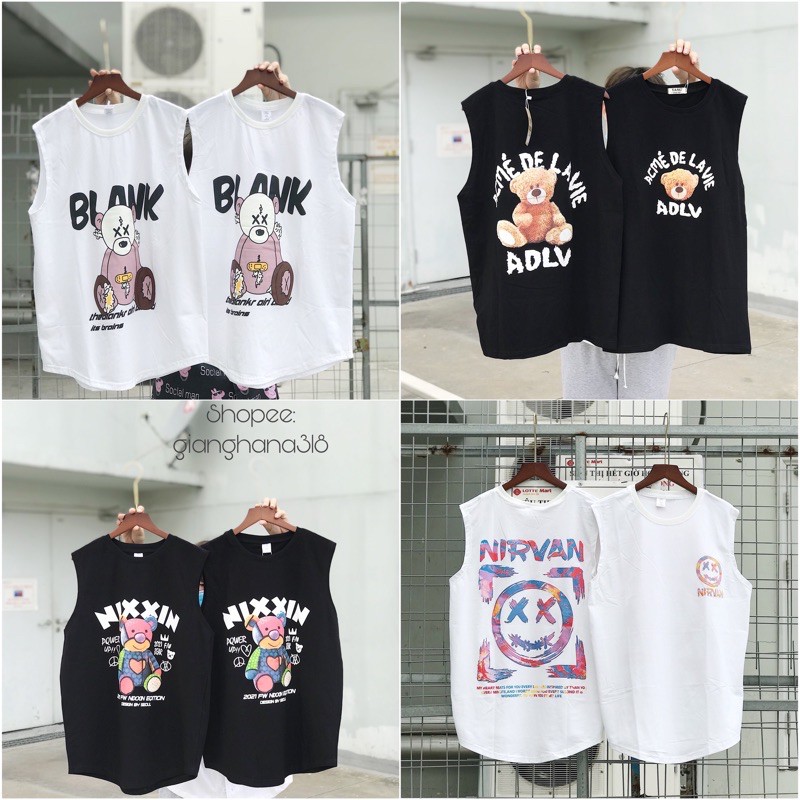 Áo thun 3 lỗ tanktop nam nữ cotton from lai bầu