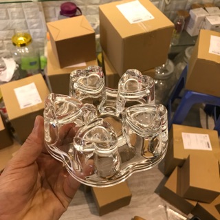 Bộ Ấm Chén Pha Trà Thuỷ Tinh Có Bếp Đun
