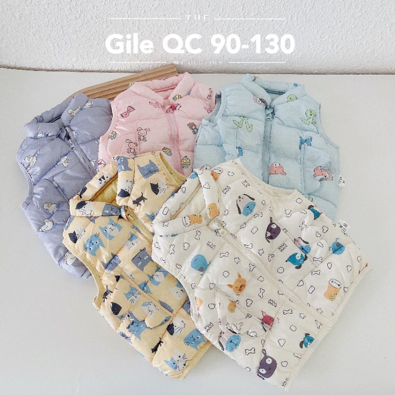ÁO PHAO DÁNG GILE CHO BÉ TRAI BÉ GÁI IN HÌNH
