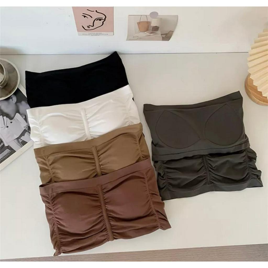 Áo Bra Quây Nhún Không Dây Cúp Có Đệm Ngực Tone Màu Siêu Tây Mã 1886