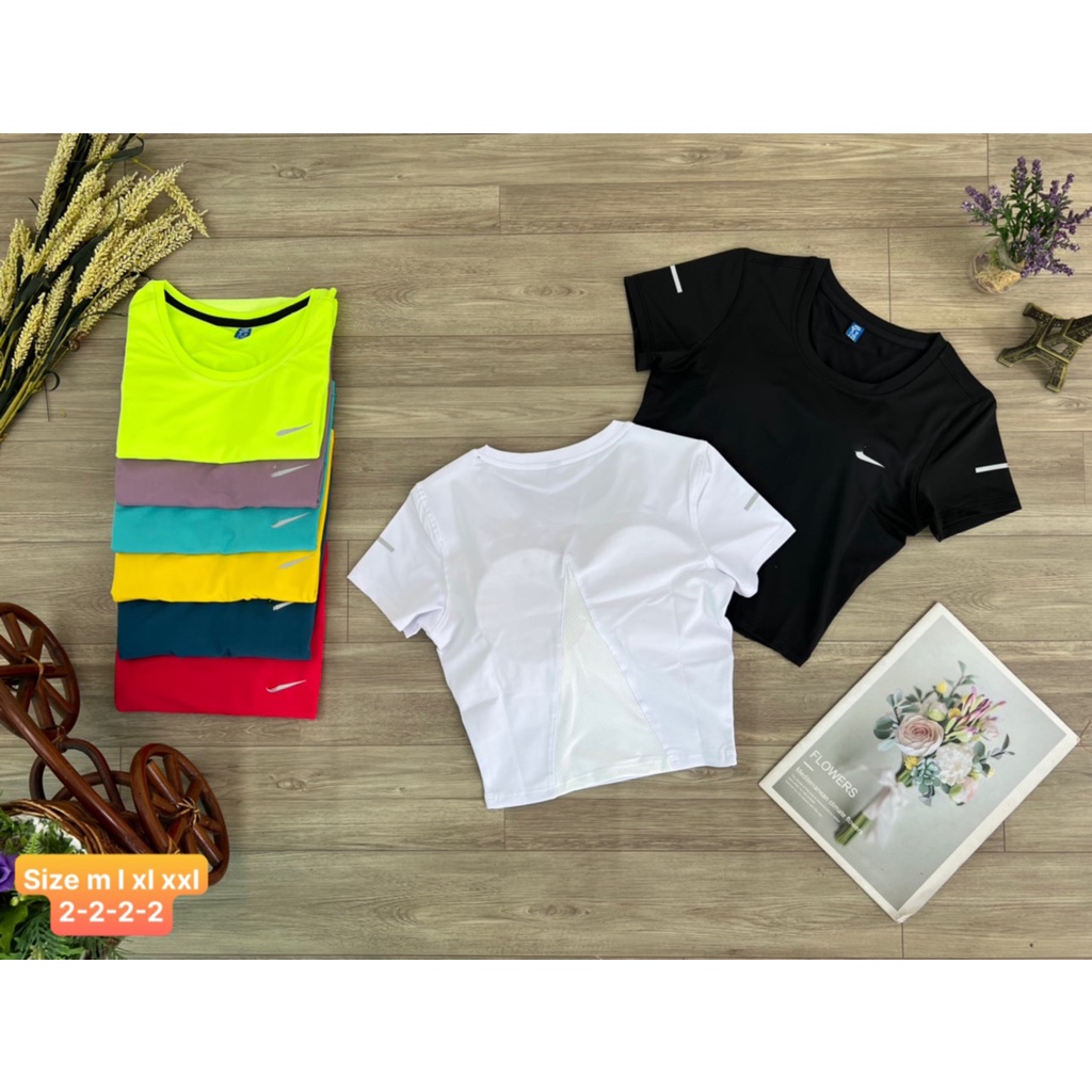 Aó crop tập gym yoga thể thao nữ, áo 2 lớp có lót mút nhiều màu Bin Sports A198