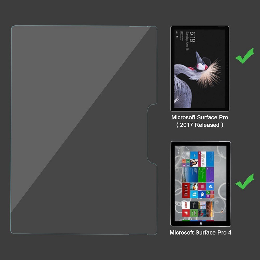 Miimall Kính cường lực toàn màn hình chuyên dụng cho Microsoft Surface Pro 4 / Pro 2017 kèm phụ kiện