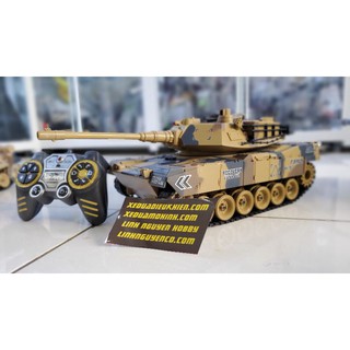 Xe tăng điều khiển từ xa USA M1A2 có chức năng bắn , tạo khói , xích cao su