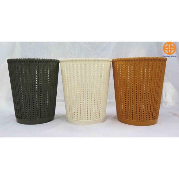 ♻RẺ VÔ ĐỊCH Sọt rác giả mây Việt Nhật-Sọt nhựa đựng quần áo, đồ chơi tiện lợi