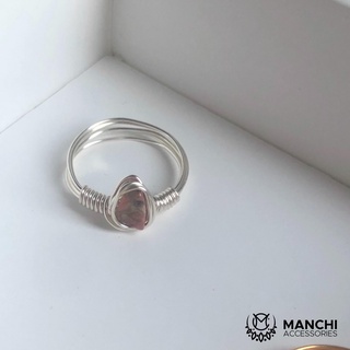 Nhẫn đá handmade dây bạc nhiều mẫu mới