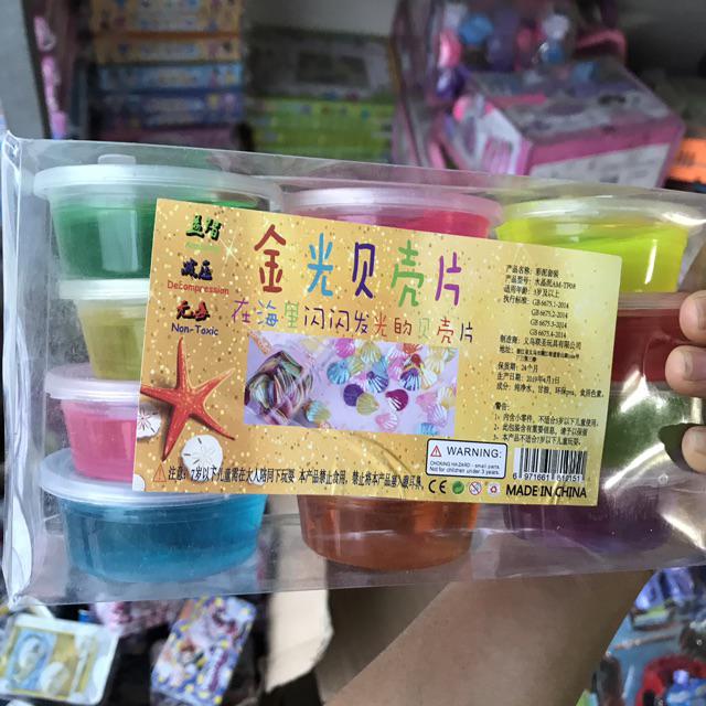 Bán 12 hũ slime trong nhân vỏ sò siêu đẹp mắt