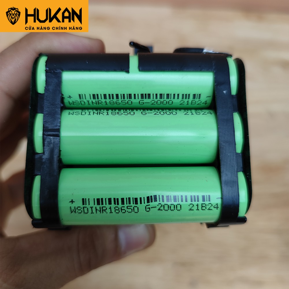 Pin HUKAN 15cell 21V 6Ah Li-ion dung lượng cao chân pin phổ thông cho dòng máy khoan X1 X6 X7 X8 X9 AG-PR99 cưa máy