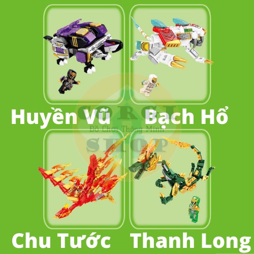 Lego Robot Thần Thú Metal Mech Từ 4 Robot Thần Thú, Chất Liệu Nhựa ABS, Kích Thước 24x19x19cm