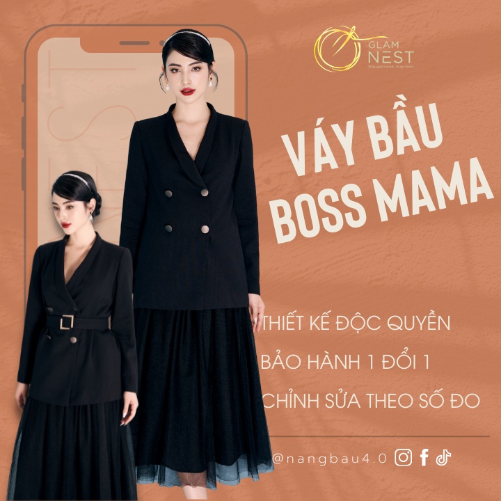 Áo Vest & Chân Váy Boss Mama Glam Nest AV001