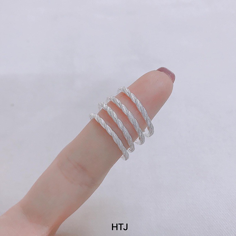 NHẪN NỮ BẠC TA XOẮN ĐƠN GIẢN KHÔNG GẮN ĐÁ
