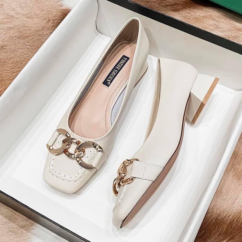 Giày búp bê phối xích