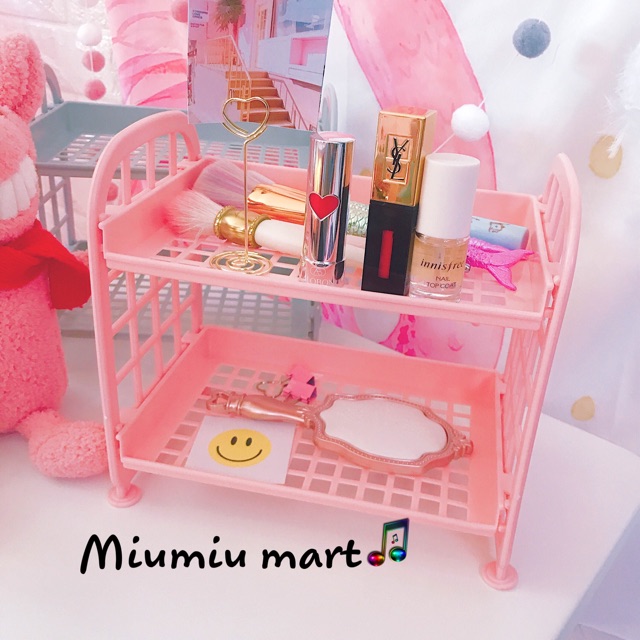 Kệ Nhựa Mini 2 Tầng Đựng Đồ Đa Năng Siêu Xinh - MiuMiu Mart