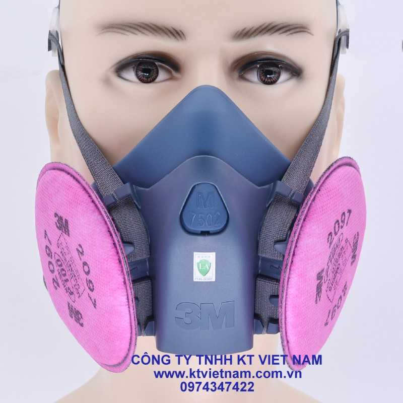 COMBO mặt nạ 3M 7502+ phin lọc 3M 2091