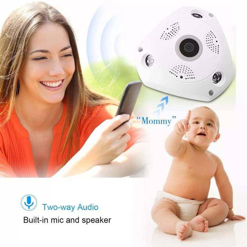 Camera An Ninh IP IP 3600Pro 360 Độ° Camera An Ninh Không Dây WiFi 3MP HD Góc Rộng Tầm Nhìn Ban Đêm VR CCTV