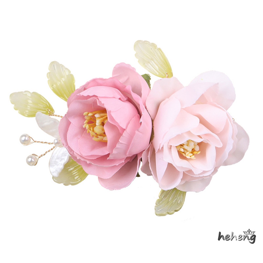 Kẹp Tóc Hình Hoa Ba Chiều Bằng Lụa Không Gây Dị Ứng Phong Cách Trung Hoa Thời Trang Cho Bé
