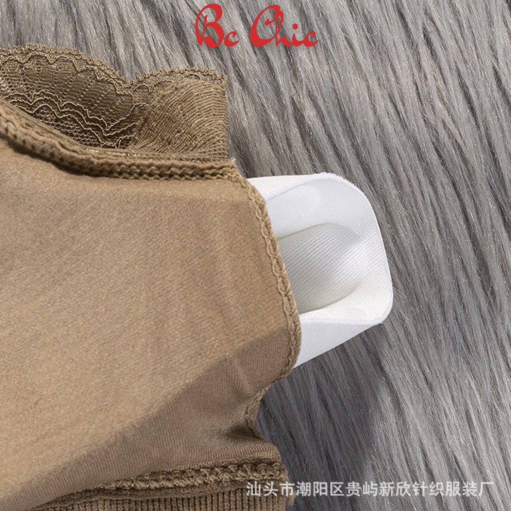 Áo Bra Nữ , Áo Lót Nữ gân tăm dây viền ren bèo nâng ngực gợi cảm BC_CHIC LINGERIE