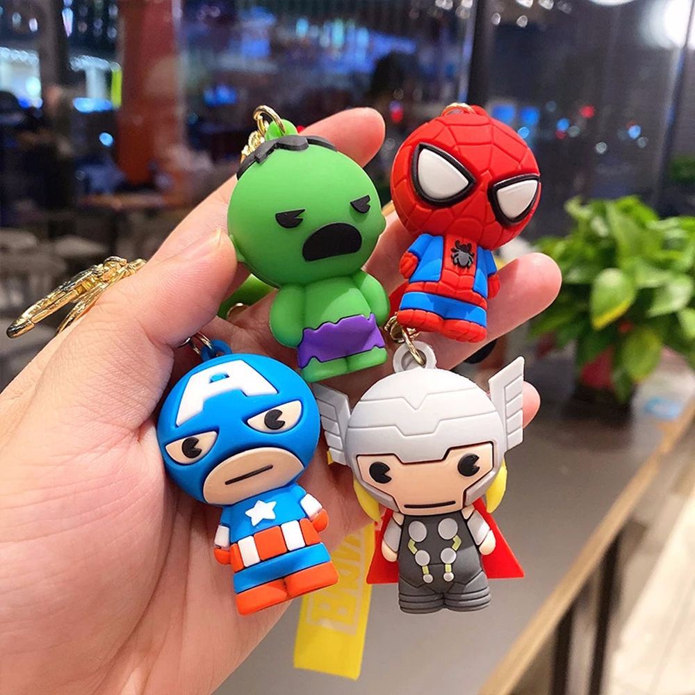 Móc khóa hình siêu anh hùng Avengers dễ thương