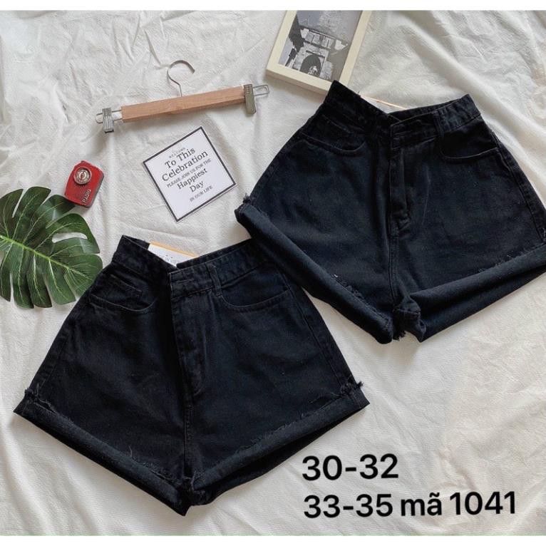 Quần short jean nữ ✈️FREESHIP✈️ quần short jean nữ màu đen size đại mẫu trơn quần short lưng cao hàng VNXK - -2KJean ❣