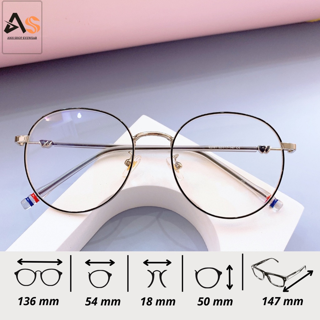 Gọng kính tròn kim loại chắc chắn 62081