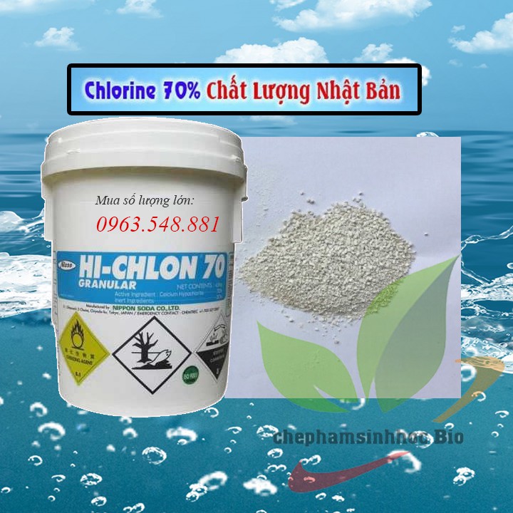 Bột khử khuẩn Clorin-Nhật. Hóa chất xử lý nước, khử khuẩn. Thùng 45kg